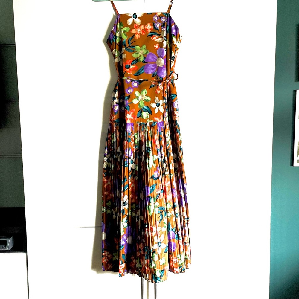 Current Air Floral Pleated Skirt Maxi Dress Size S NWT - Picture 4 of 14
